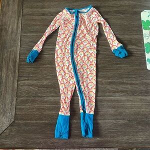 Little Sleepies Primary Rainbow zippie
